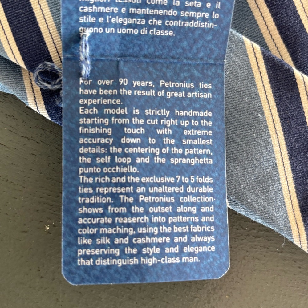 Petronius1926 handmade Italian Tie- NWT - Picture 6 of 13